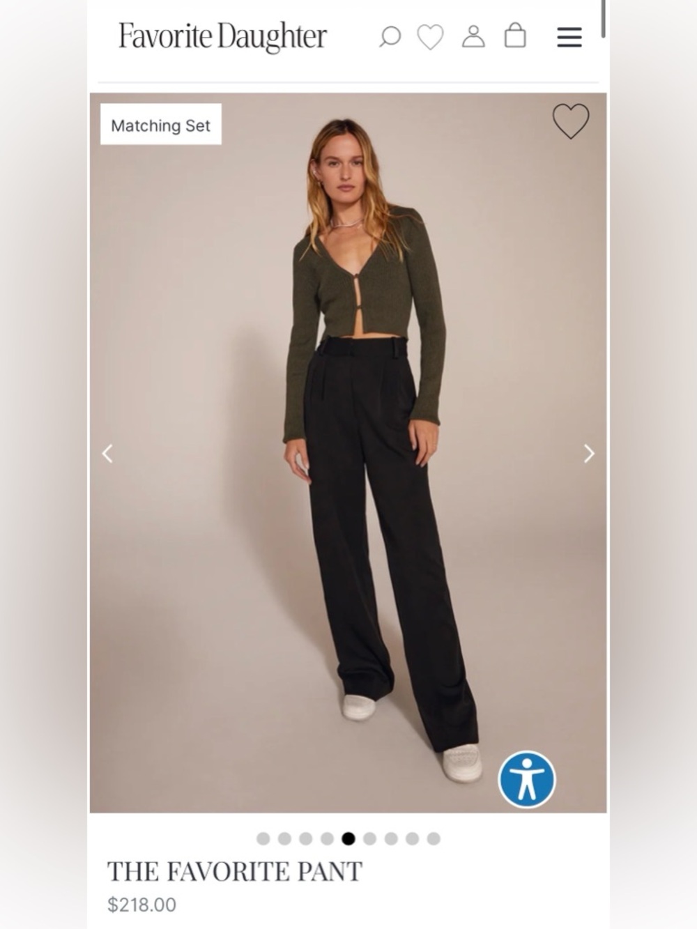 Favorite Daughter Black High-Rise Wide Leg Trousers